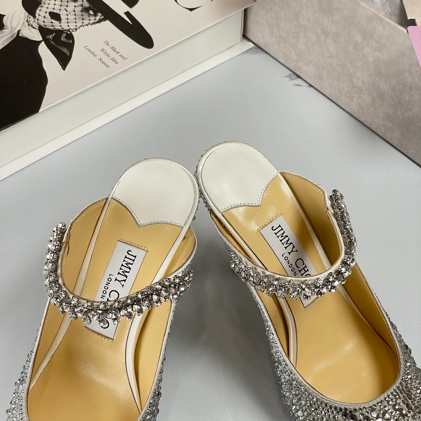 👟👟Ex-factory price 680👟👟 Jimmy Choo BING 65 diamond high heels 35-40 (41 42 43 customized)